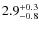 $2.9^{+\rm0.3}_{-0.8}$