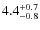 $4.4^{+\rm0.7}_{-0.8}$