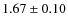 $1.67 \pm 0.10$