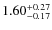 $1.60^{\rm +0.27}_{-0.17}$
