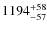 $1194^{\rm +58}_{-57}$
