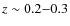 $z \sim 0.2{-}0.3$