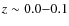 $z \sim 0.0{-}0.1$