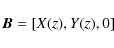 \begin{displaymath}{\vec B} = [X(z), Y(z), 0]
\end{displaymath}