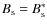 $B_{\rm s} = B_{\rm s}^* $