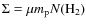$\Sigma=\mu m_{\rm p} N({\rm H}_2)$