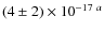 $(4\pm 2)\times 10^{-17~a}$