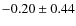 $-0.20\pm0.44$
