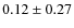 $0.12\pm0.27$