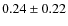 $0.24\pm0.22$