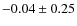 $-0.04\pm0.25$