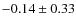 $-0.14\pm0.33$