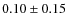$0.10\pm0.15$