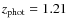 $z_{\rm phot}=1.21$