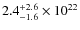 $2.4^{+2.6}_{-1.6}\times10^{22}$