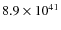 $8.9\times10^{41}$
