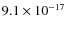 $9.1\times10^{-17}$