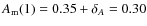 $A_{\rm m}(1) = 0.35 +
\delta_A = 0.30$