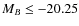 $M_B \leq -20.25$