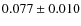 $0.077 \pm 0.010$