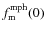 $f_{\rm m}^{\rm mph}(0)$