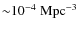 ${\sim} 10^{-4}\ {\rm Mpc}^{-3}$