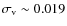 $\sigma_{\rm v} \sim 0.019$