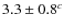 $3.3 \pm 0.8^{{c}}$