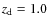 $z_{\rm d} = 1.0$