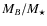$M_B/M_{\star}$