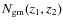 $N_{\rm gm}(z_1,z_2)$