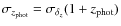 $\sigma_{z_{\rm phot}} = \sigma_{\delta_z} (1+z_{\rm phot})$