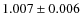 $1.007 \pm 0.006$