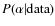 $P(\alpha\vert{\rm data})$