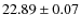 $22.89 \pm 0.07$