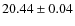 $20.44 \pm 0.04$
