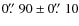 $ 0\hbox{$.\!\!^{\prime\prime}$ }90 \pm 0\hbox{$.\!\!^{\prime\prime}$ }10 $