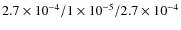 $2.7\times 10^{-4}/1\times10^{-5}/2.7\times10^{-4}$