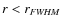 $r < r_{\it FWHM}$