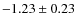 $-1.23\pm0.23$
