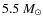 $5.5~M_{\odot}$