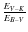 $\frac{E_{V-K}}{E_{B-V}}$