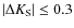 $\vert\Delta K_{\rm S}\vert\leq 0.3$
