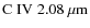 $\rm C\;IV\;2.08~\mu m$