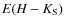$E(H-K_{\rm S})$