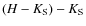 $(H-K_{\rm S})-K_{\rm S}$