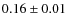 $0.16 \pm 0.01$