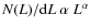 $N(L)/{\rm d}L~{\alpha}~L^{\alpha}$