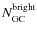 $N_{\rm GC}^{{\rm bright}}$