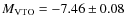 $M_{\rm VTO} = -7.46 \pm 0.08 $